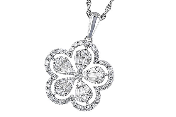 14K White Gold Diamond Necklace
