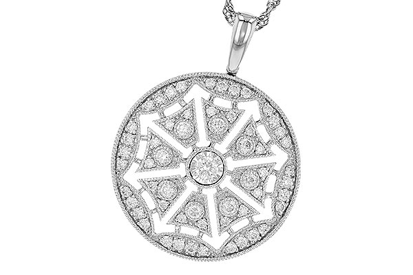 14K White Gold Diamond Necklace
