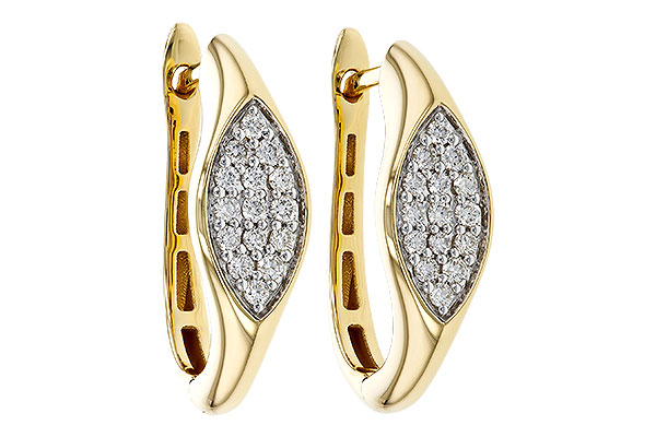 14K Yellow Gold Diamond Earrings