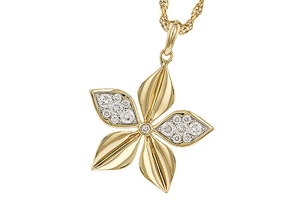 14K Yellow Gold Diamond Necklace