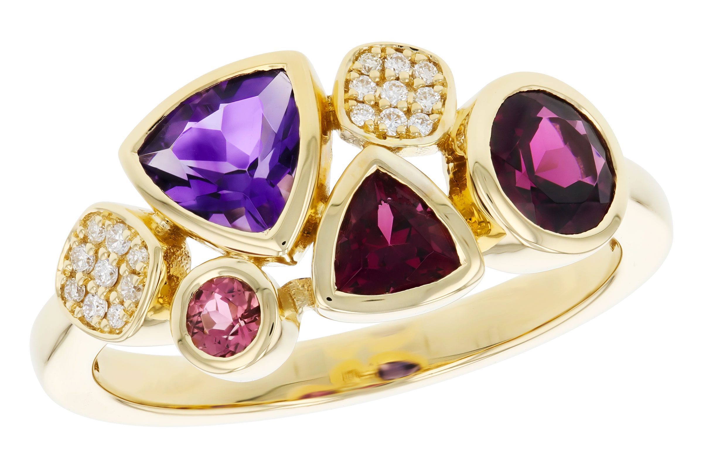 14K Yellow Gold Amethyst Ring