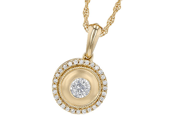 14K Yellow Gold Diamond Necklace