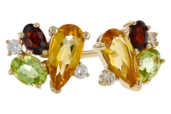 14K Yellow Gold Citrine Earrings