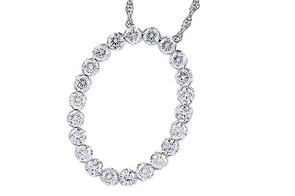 14K White Gold Diamond Necklace