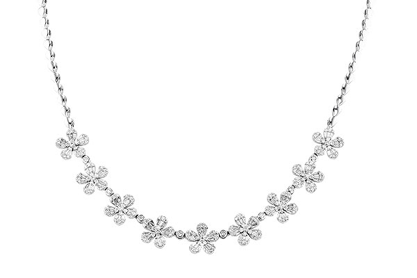 14K White Gold Diamond Necklace