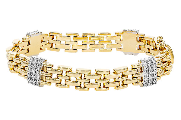14K Two-Tone Diamond Bracelet