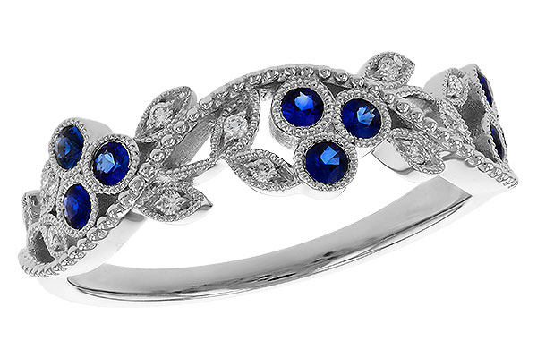 14K White Gold Sapphire Anniversary Band