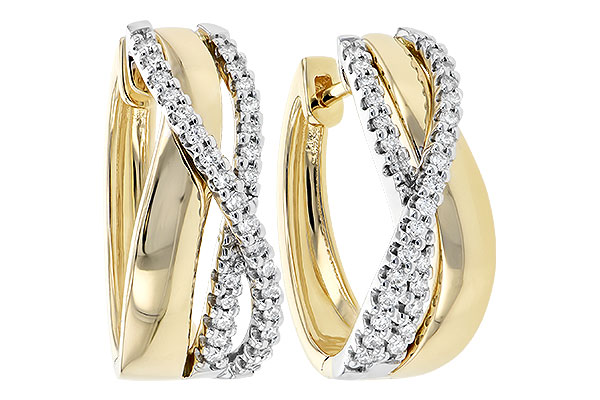 14K Yellow Gold Diamond Earrings