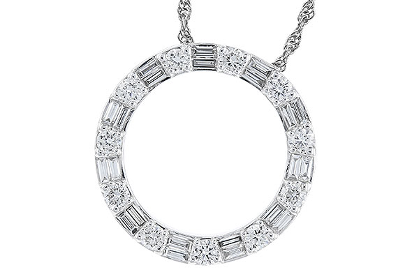 14K White Gold Diamond Necklace