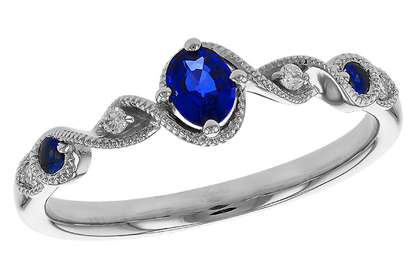 14K White Gold Sapphire Ring
