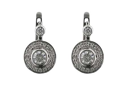 14K White Gold Diamond Earrings