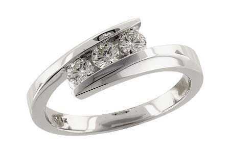 14K White Gold Diamond Ring