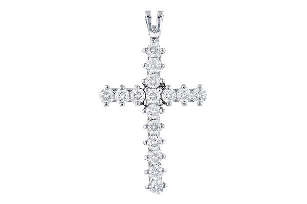 14K White Gold Diamond Pendant