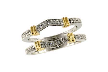 14K Two-Tone Diamond Ring Enhancer