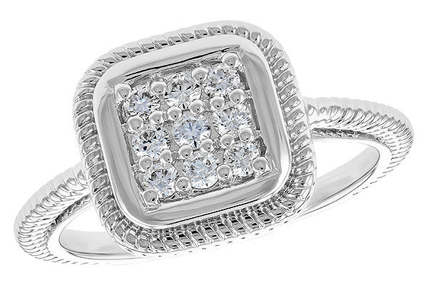 14K White Gold Diamond Ring