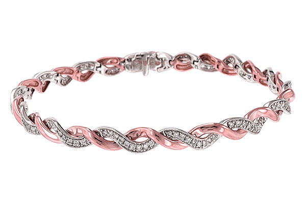 14K Rose Gold Diamond Bracelet