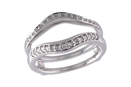 14K White Gold Diamond Ring Enhancer