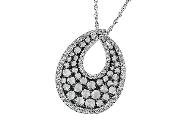 14K White Gold Diamond Necklace