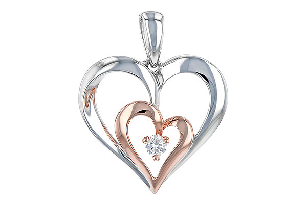 14K Two-Tone Diamond Pendant