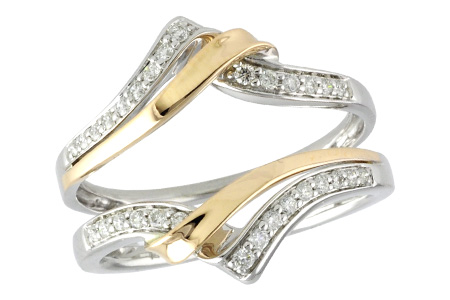 14K Two-Tone Diamond Ring Enhancer