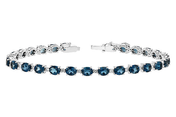 14K White Gold Topaz Bracelet