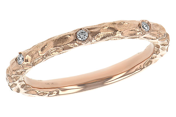 14K Rose Gold Diamond Anniversary Band