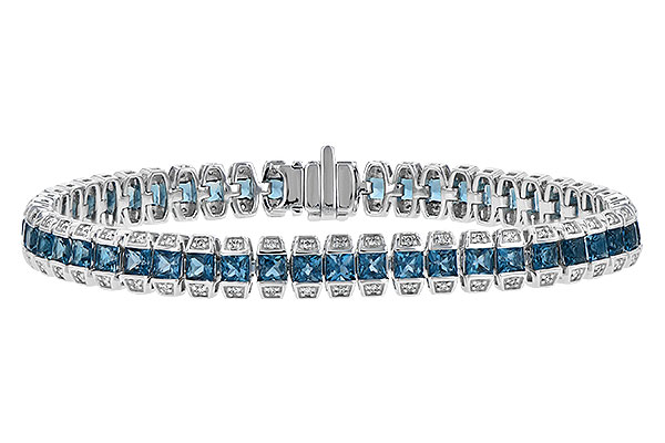 14K White Gold Topaz Bracelet