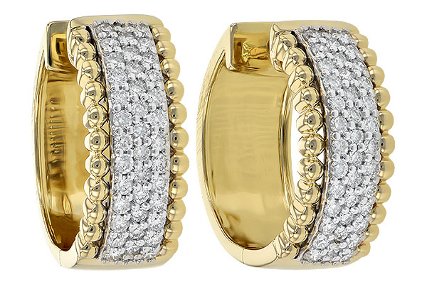 14K Two-Tone Diamond Earrings