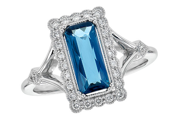 14K White Gold Topaz Ring