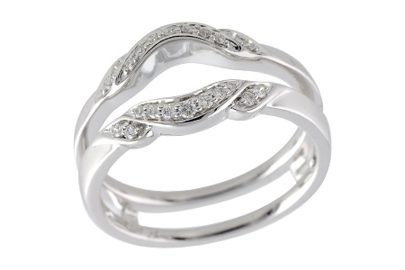 14K White Gold Diamond Ring Enhancer