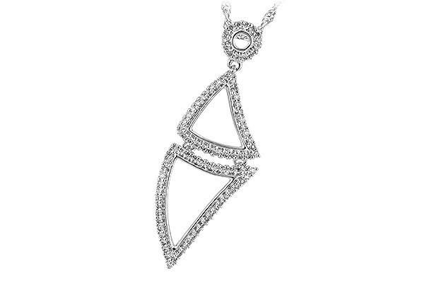 14K White Gold Diamond Necklace