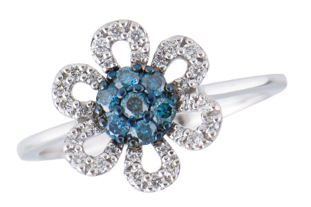 14K White Gold Diamond Ring
