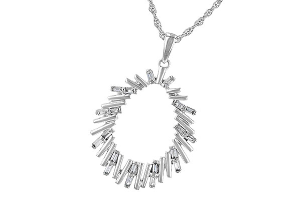 14K White Gold Diamond Necklace