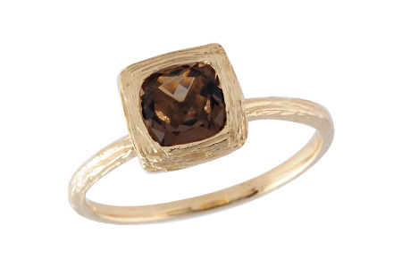 14K Yellow Gold Quartz Ring