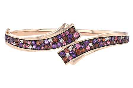 14K Rose Gold Amethyst Bracelet