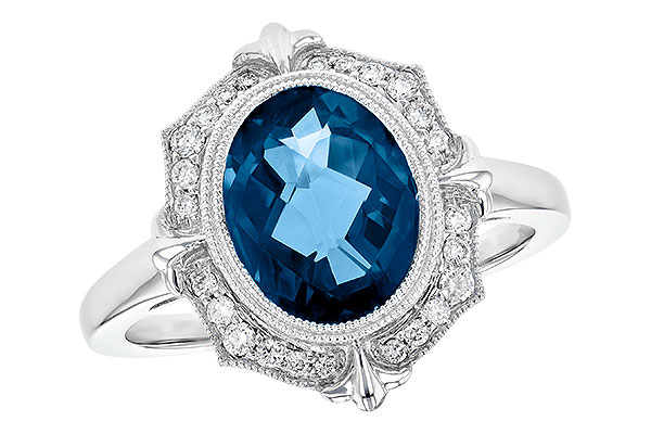 14K White Gold Topaz Ring