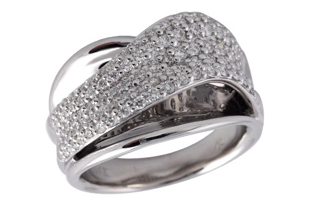14K White Gold Diamond Anniversary Band