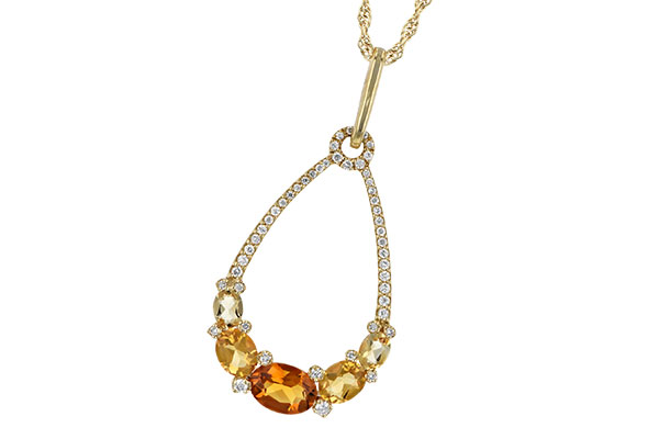 14K Yellow Gold Citrine Necklace