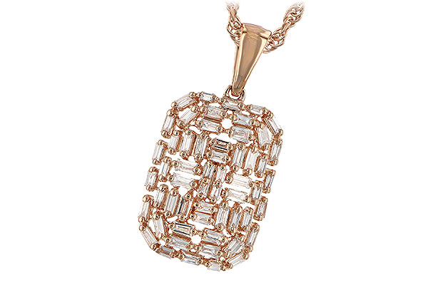 14K Rose Gold Diamond Necklace