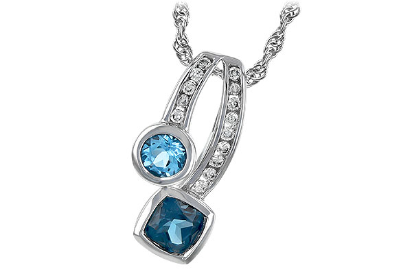14K White Gold Topaz Necklace