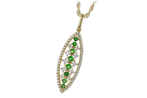 14K Yellow Gold Garnet Necklace