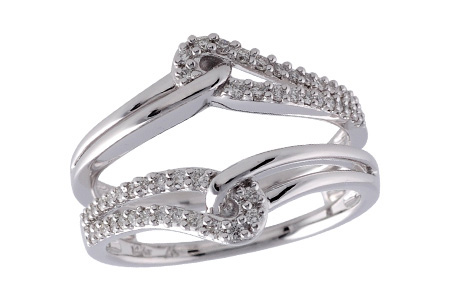 14K White Gold Diamond Ring Enhancer