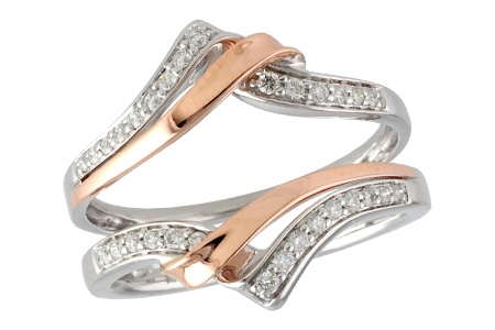 14K Two-Tone Diamond Ring Enhancer