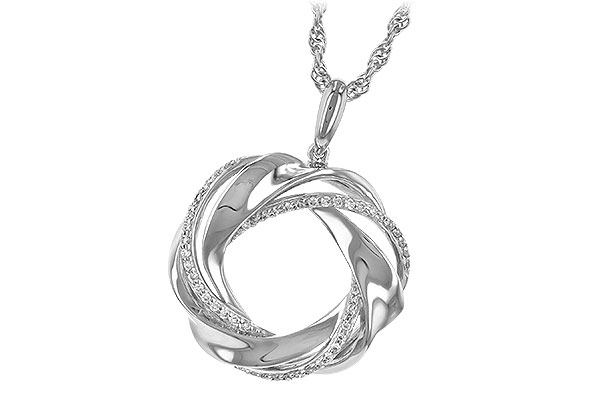 14K White Gold Diamond Necklace