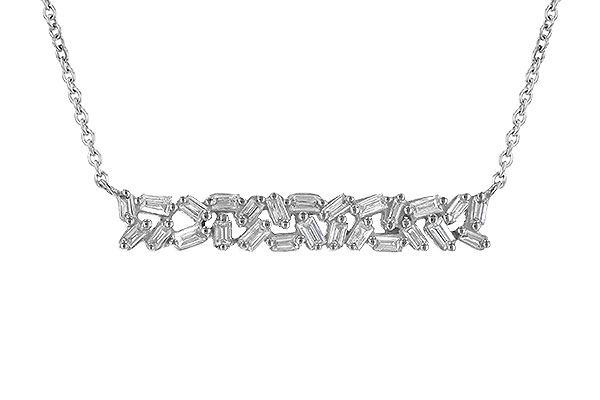 14K White Gold Diamond Necklace