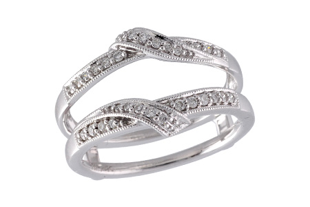 14K White Gold Diamond Ring Enhancer