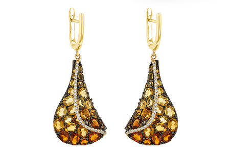 14K Yellow Gold Citrine Earrings