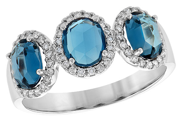 14K White Gold Topaz Ring