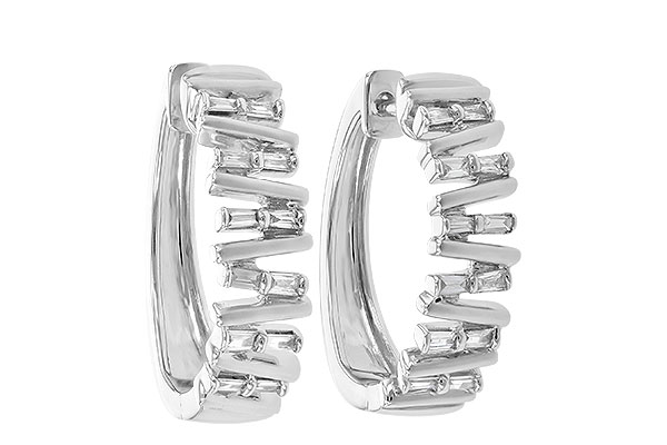 14K White Gold Diamond Earrings