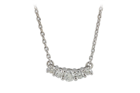 14K White Gold Diamond Necklace